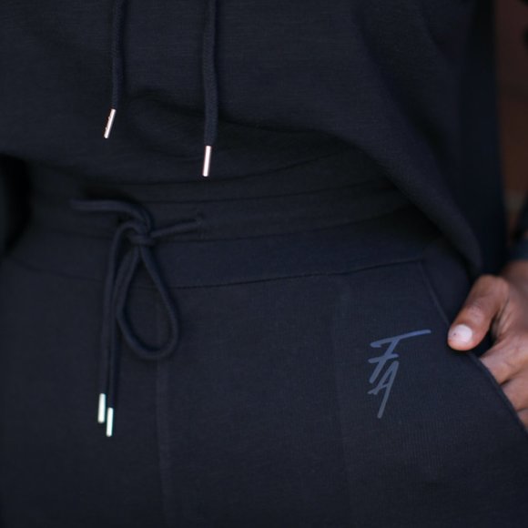 High Waisted Slim Fit Cuffed Joggers - Picture 2 of 3